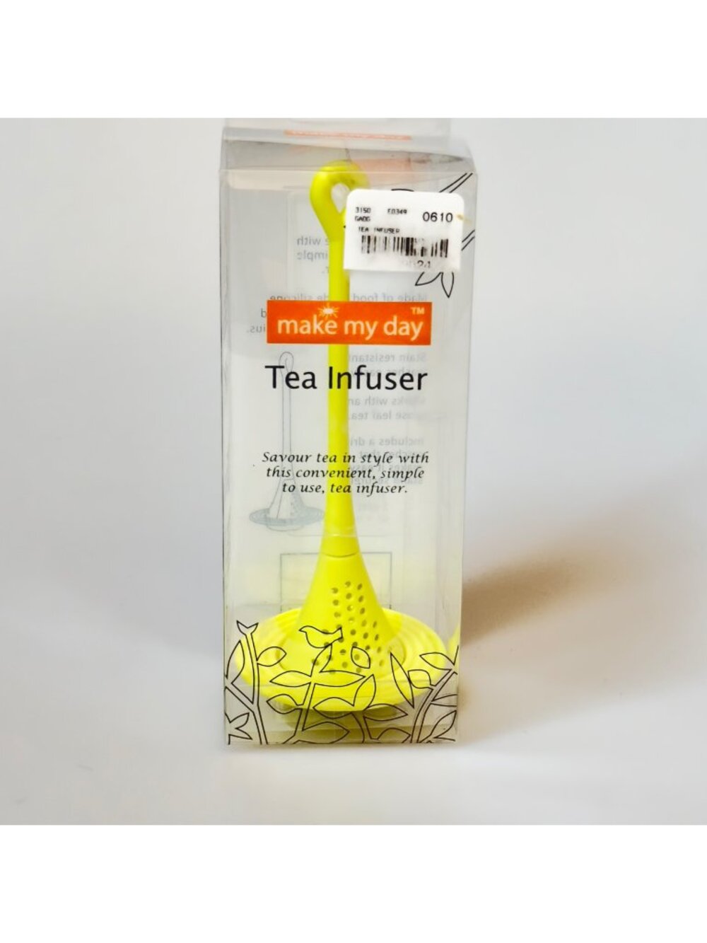 Make my Day Tea Infuser Green Silicone Stain Resistant Easy To Use Works With An